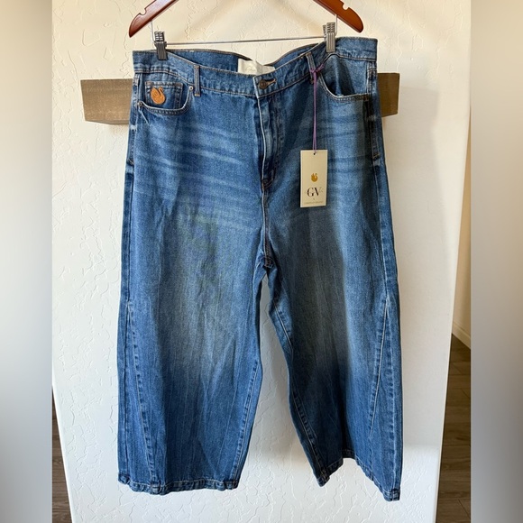 Gloria Vanderbilt X Christian Siriano|Boho wide leg jeans in plus size,NWT••• - Picture 1 of 13